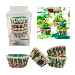 CAPSULAS CUPCAKES DECORA - CACTUS - 75 UNIDADES