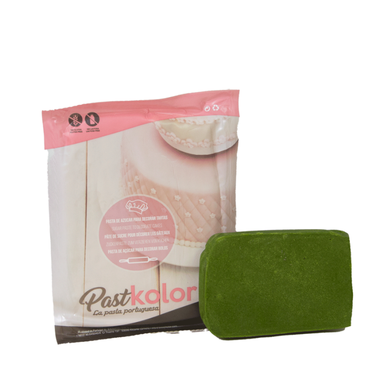 FONDANT PASTKOLOR VERDE HOJA - 250 G