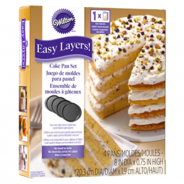 SET MOLDES "EASY LAYERS" WILTON - 4 CAPAS / 20 CM