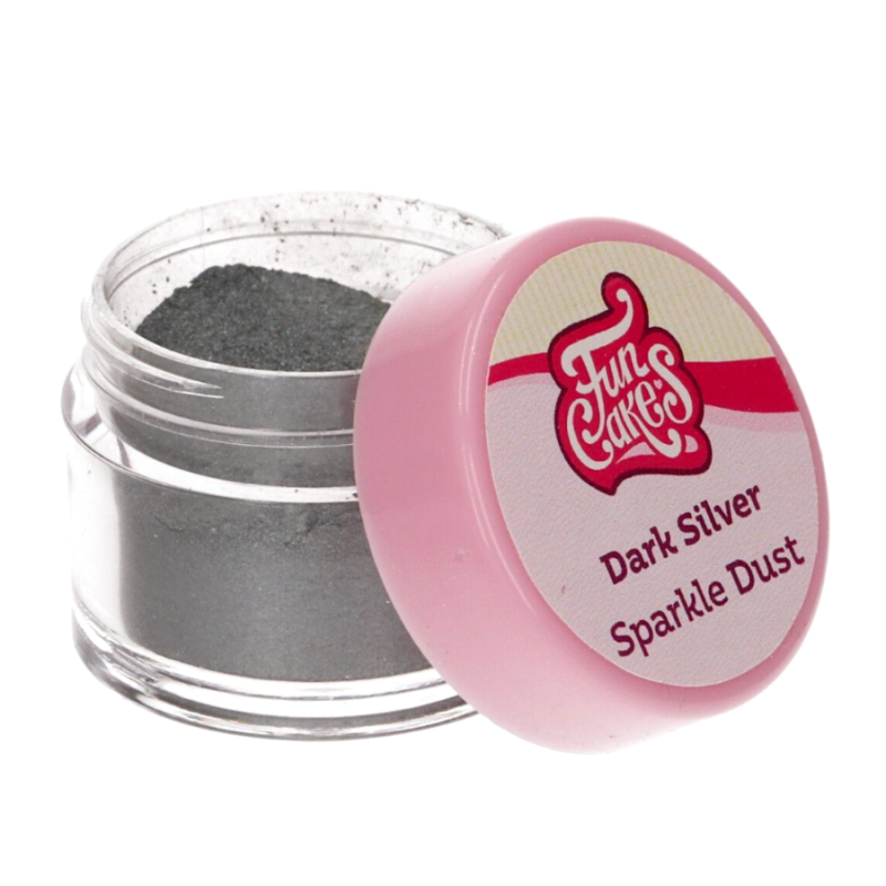 PURPURINA EN POLVO FUNCAKES - DARK SILVER / PLATA OSCURO