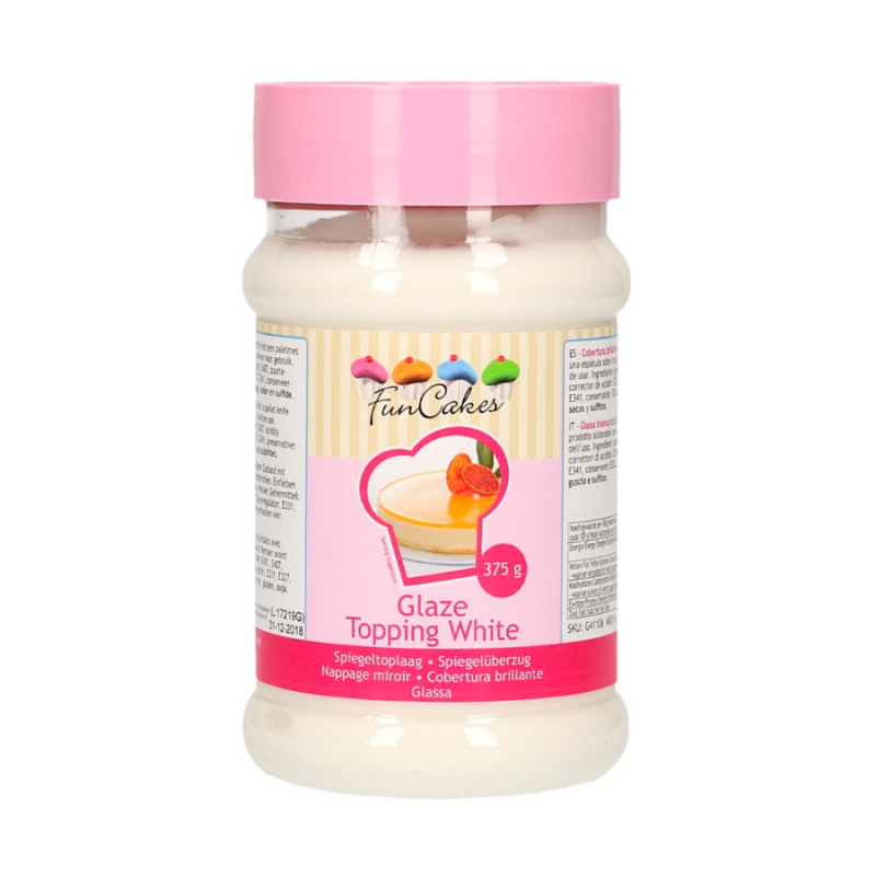 COBERTURA BRILLANTE FUNCAKES - BLANCA 375 G