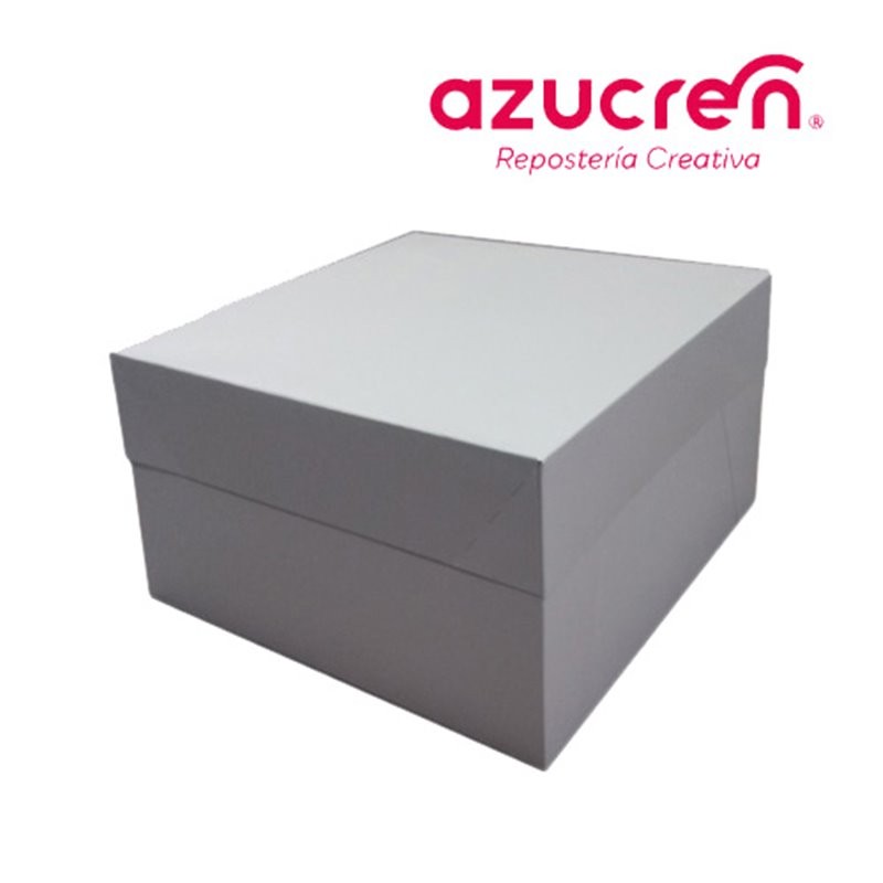 CAJA TARTA BLANCA 20.3 X 20.3 X 15.2 CM. ALTURA REF.