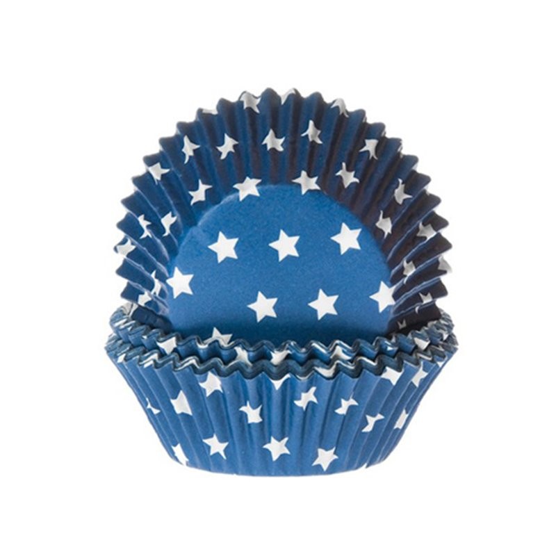 CAPSULAS AZULES CON ESTRELLAS BLANCAS 50 UNIDADES HOUSE OF MARIE