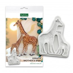 KATY SUE MOULD GIRAFFE MOTHER AND BABY